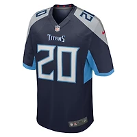 Maillot de joueur jeu Nike Tony Pollard pour hommes, bleu marine, Tennessee Titans