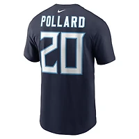 Men's Nike Tony Pollard Navy Tennessee Titans Player Name & Number T-Shirt