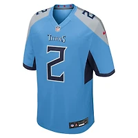 Men's Nike Tyjae Spears  Light Blue Tennessee Titans Team Game Jersey