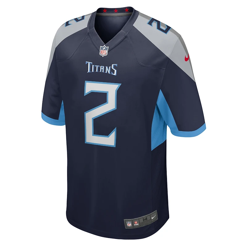 Maillot de match Nike Tyjae Spears bleu marine pour homme des Tennessee Titans