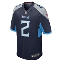 Maillot de match Nike Tyjae Spears bleu marine pour homme des Tennessee Titans