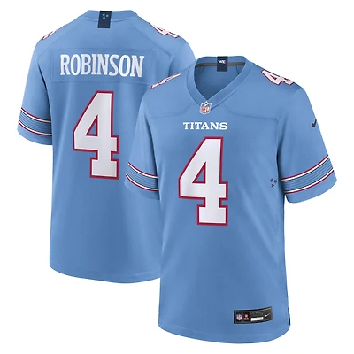 Maillot de match Nike Wan'Dale Robinson bleu clair des Tennessee Titans pour homme