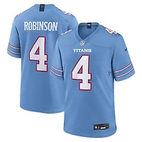 Maillot de match Nike Wan'Dale Robinson bleu clair des Tennessee Titans pour homme