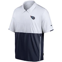 Veste à demi-glissière pour homme Nike Tennessee Titans Sideline Coaches - Blanc/Bleu marine