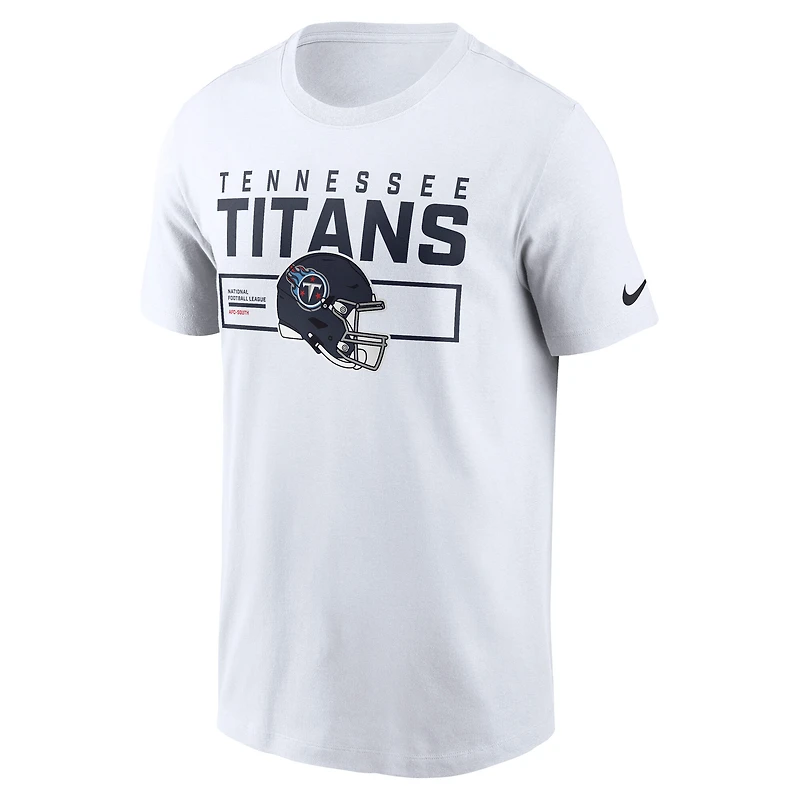 Men's Nike White Tennessee Titans Primetime Helmet Essential T-Shirt