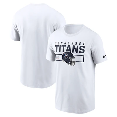 Men's Nike White Tennessee Titans Primetime Helmet Essential T-Shirt
