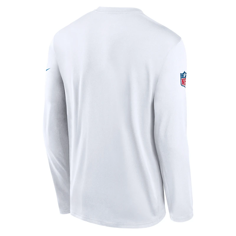 T-shirt à manches longues Nike Legend Dri-FIT blanc Tennessee Titans Sideline avec petit logo pour homme