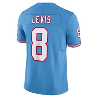 Maillot Nike Will Levis bleu clair pour homme, édition limitée, des Titans du Tennessee, Alternate Oilers, Vapor Fuse.