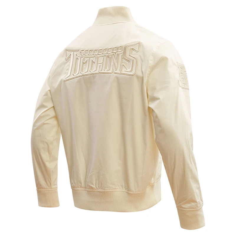 Veste neutre entièrement zippée Pro Standard pour hommes, crème, Tennessee Titans