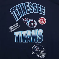 Men's Pro Standard Navy Tennessee Titans Turn It Up Drop Shoulder Pullover Sweatshirt