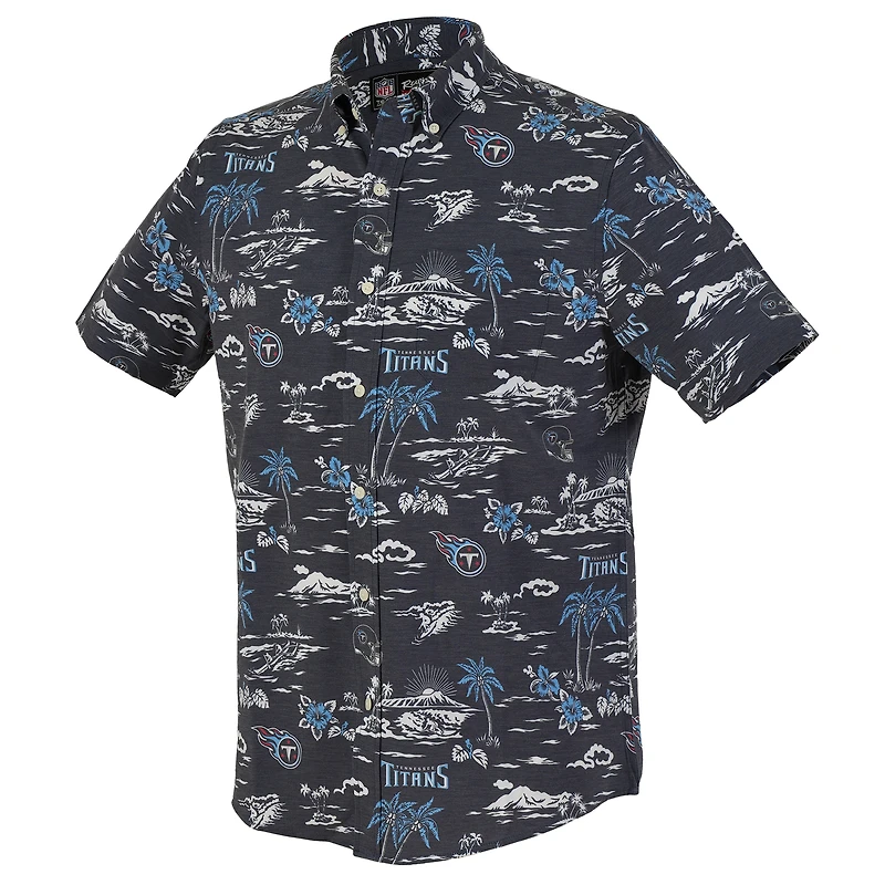 Chemise boutonnée Kekai Performance pour homme, bleu marine, Reyn Spooner, Tennessee Titans