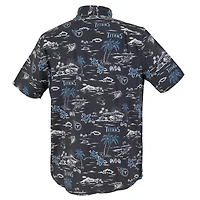 Chemise boutonnée Kekai Performance pour homme, bleu marine, Reyn Spooner, Tennessee Titans