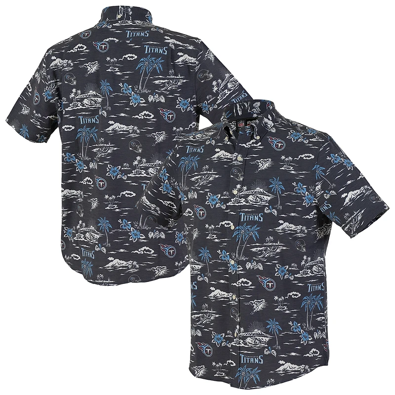 Chemise boutonnée Kekai Performance pour homme, bleu marine, Reyn Spooner, Tennessee Titans
