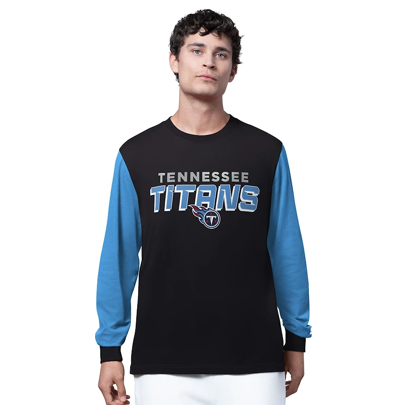 Men's Starter Black Tennessee Titans Thursday Night Gridiron Long Sleeve T-Shirt