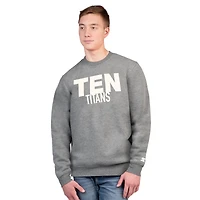 Sweat-shirt ras du cou en polaire gris anthracite pour homme des Titans Tennessee