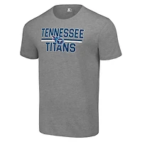 T-shirt gris chiné Starter pour homme, imprimé graphique en maille de l'équipe des Titans du Tennessee