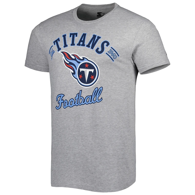 T-shirt Starter gris chiné Tennessee Titans Prime Time pour homme