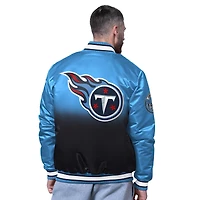 Men's Starter Light Blue Tennessee Titans Pass Rush Varsity Full-Snap Jacket