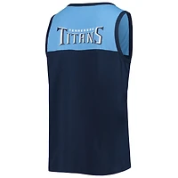 Débardeur mode Starter bleu marine/bleu Tennessee Titans Team Touchdown pour homme