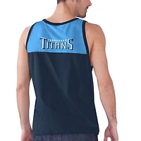Débardeur tendance Starter bleu marine/bleu clair Tennessee Titans Logo Touchdown pour homme