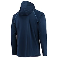 Men's Starter Navy Tennessee Titans Raglan Long Sleeve Hoodie T-Shirt