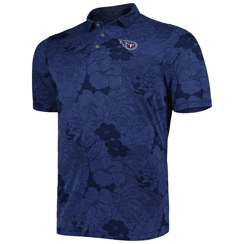 Polo Tommy Bahama Navy Tennessee Titans Big & Tall Miramar Blooms pour homme