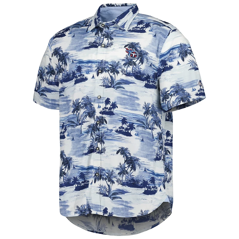 Men's Tommy Bahama Navy Tennessee Titans Sport Tropical Horizons Button-Up Shirt