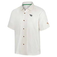 Men's Tommy Bahama White Tennessee Titans Coconut Matchup Camp Button-Up Shirt
