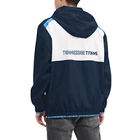 Haut à capuche demi-zip Tommy Hilfiger pour hommes, bleu marine/blanc, Tennessee Titans Carter