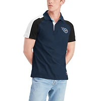 Polo à manches raglan Tommy Hilfiger Tennessee Titans Holden pour homme bleu marine/blanc