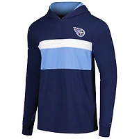 T-shirt à capuche manches longues Tommy Hilfiger pour hommes Tennessee Titans Morgan bleu marine