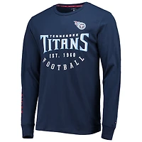 T-shirt à manches longues Tommy Hilfiger Tennessee Titans Peter pour homme, bleu marine