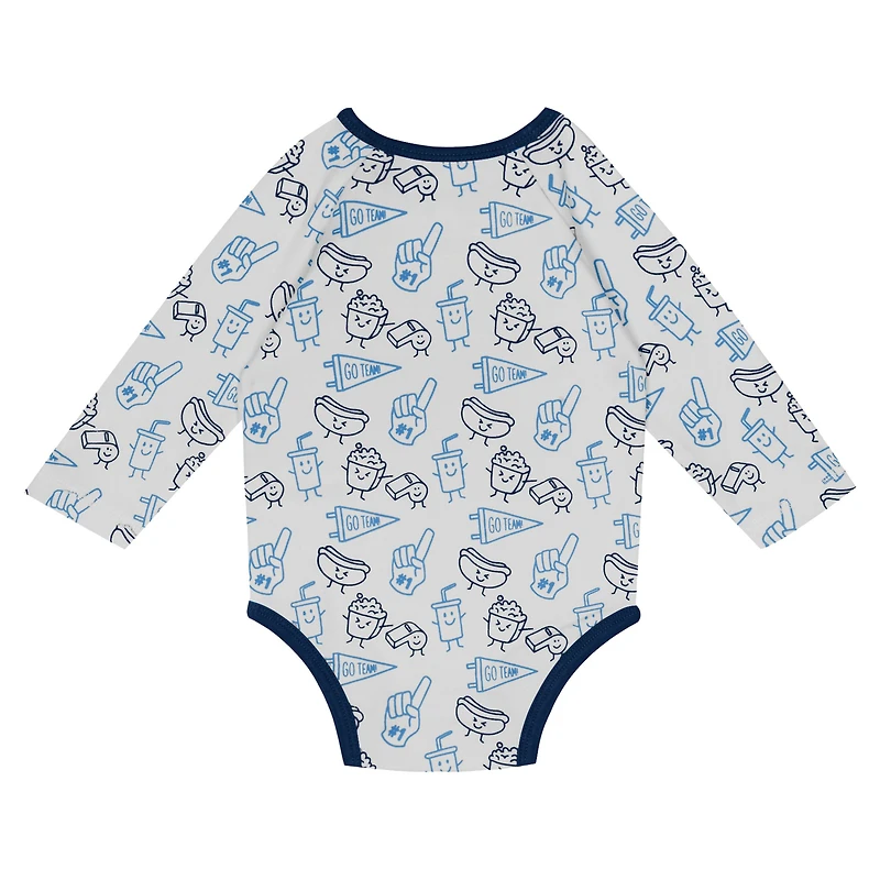 Ensemble 3 pièces pour nouveau-né et nourrisson Tennessee Titans Little Champ, body à manches longues, pantalon bonnet revers