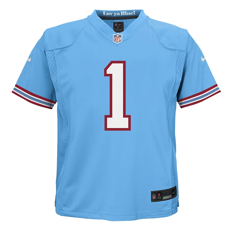 Preschool Nike Cameron Ward Light Blue Tennessee Titans Alternate 2 Player Game Jersey