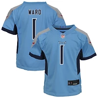 Maillot de match Nike Cameron Ward bleu clair des Tennessee Titans pour enfant d'âge préscolaire