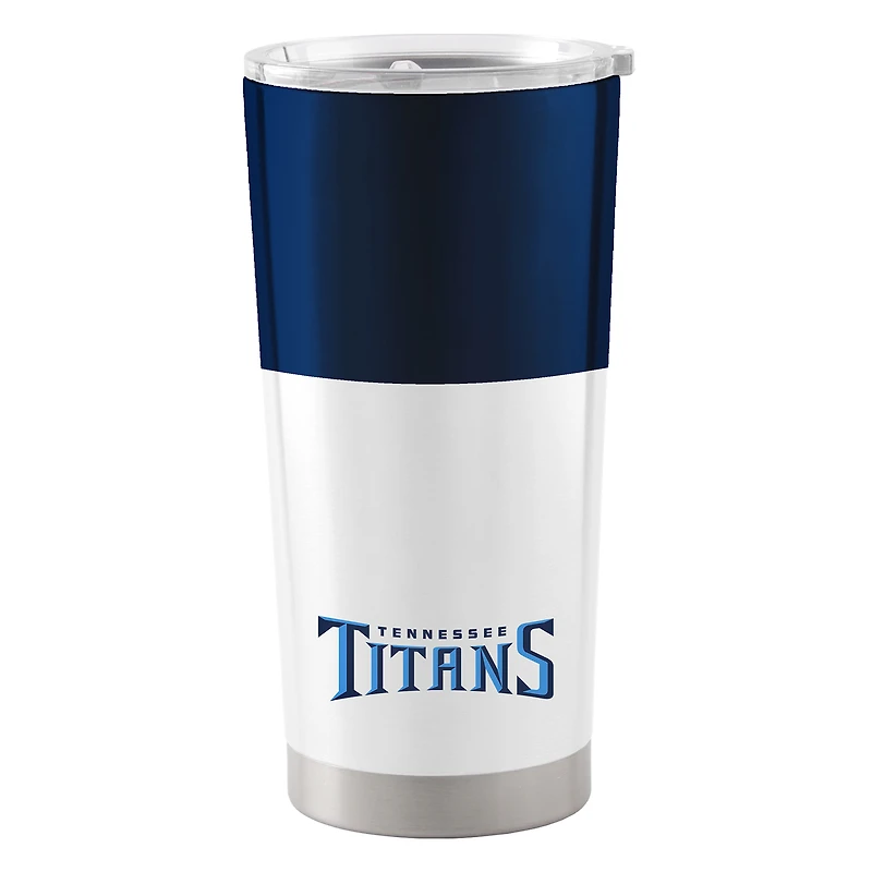 Titans du Tennessee 20 oz. Gobelet en acier inoxydable à blocs de couleurs
