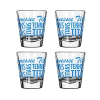 Lot de 4 verres à liqueur de 56 ml des Titans du Tennessee
