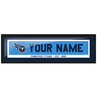 Titans du Tennessee - 6'' x 22'' Tableau personnalisé encadré