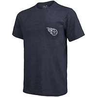 Tennessee Titans Majestic Threads Tri-Blend Pocket T-Shirt - Navy