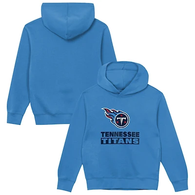 Sweat à capuche Outerstuff bleu clair Tennessee Titans Back to Basics pour tout-petit