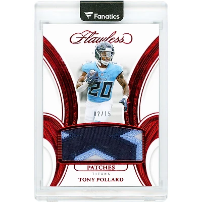 Tony Pollard Tennessee Titans 2025 Panini Flawless Ruby Patches Tri-Color Relic #PAT-TPD #2/15 Card