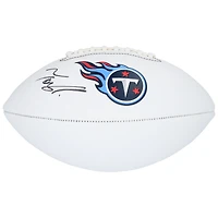 Ballon de football Franklin White Panel autographié par Tony Pollard, Tennessee Titans