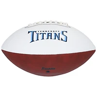 Ballon de football Franklin White Panel autographié par Tony Pollard, Tennessee Titans