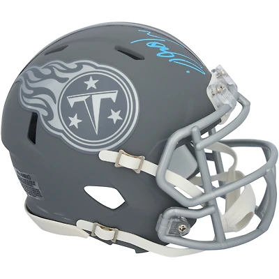 Casque Riddell Slate Speed ​​Mini autographié par Tony Pollard, Tennessee Titans