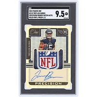 Treylon Burks Tennessee Titans Autographed 2022 Panini One Gold Vinyl Precision Rookie NFL Shield Relic #310 #1/1 SGC Authenticated 9.5 Card