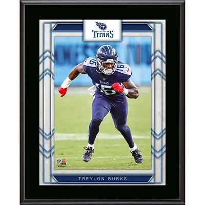 Plaque de joueur sublimée encadrée de 10,5" x 13" de Treylon Burks Tennessee Titans