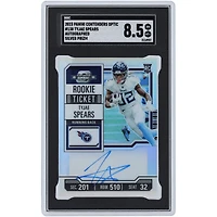 Carte de recrue authentifiée 8,5 Panini Contenders Optic Silver Prizm #138 SGC autographiée par Tyjae Spears Tennessee Titans 2023