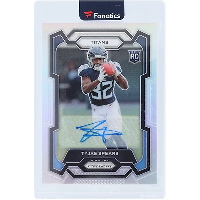 Tyjae Spears Tennessee Titans Autographed 2023 Panini Prizm Silver #396 Rookie Card