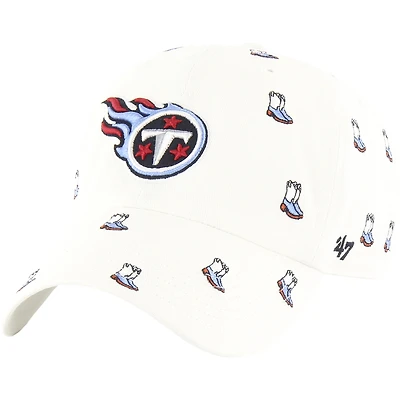 Casquette unisexe '47 blanche Tennessee Titans Confetti Clean Up réglable