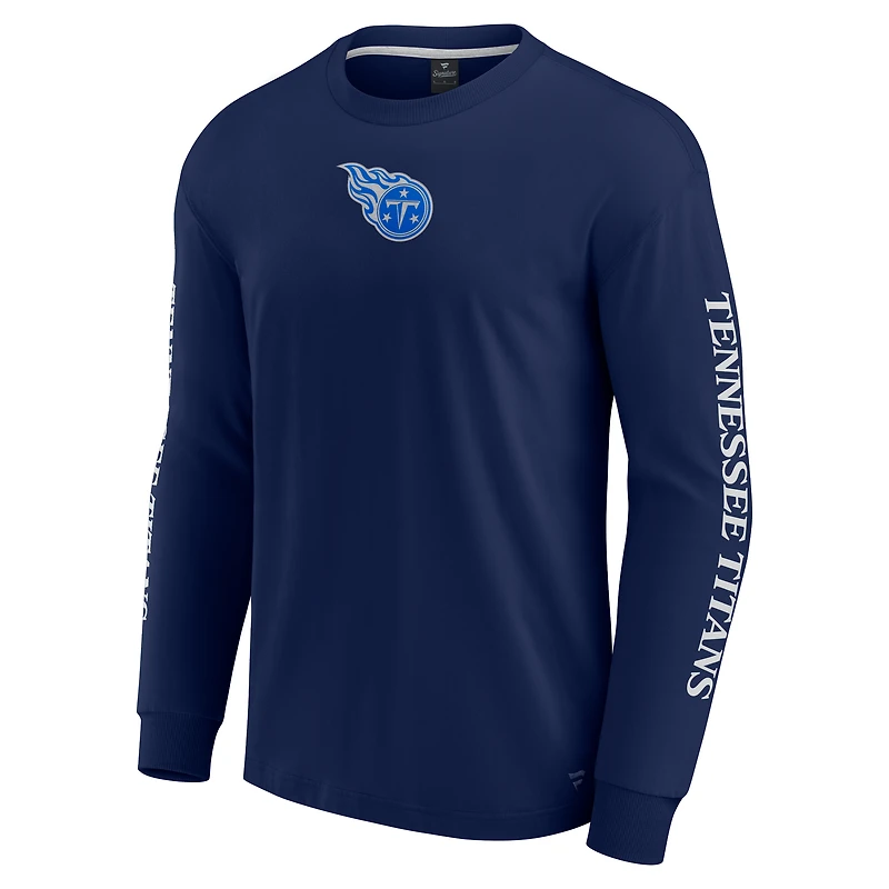 Unisex Fanatics Navy Tennessee Titans Elements Strive Long Sleeve T-Shirt